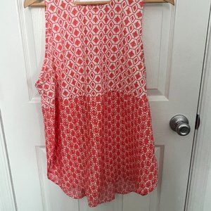 Orange and White Summer Top